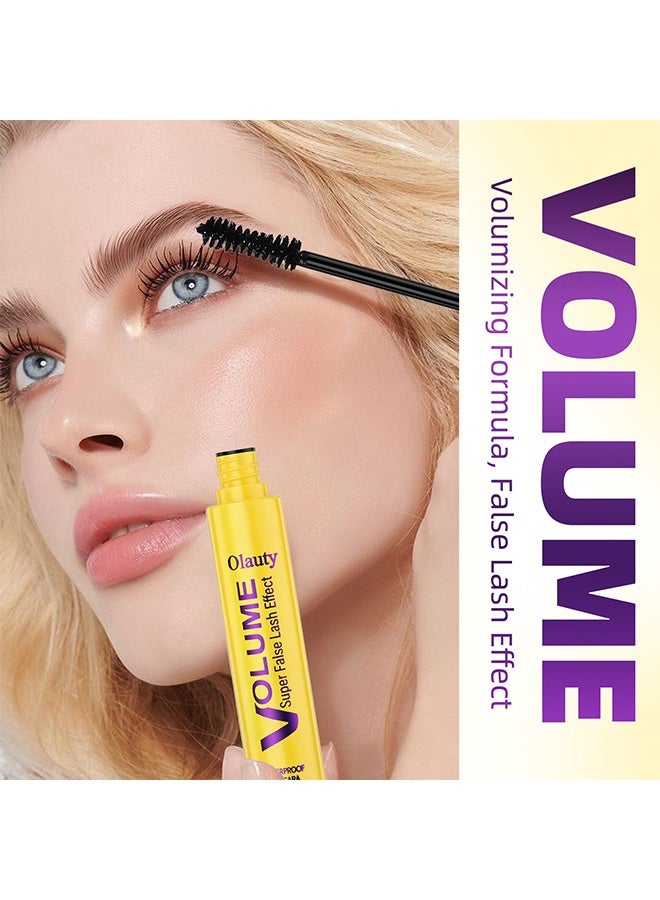 OLAUTY Luscious and curled mascara - long-lasting, waterproof, non-creaming, thick brush head, 9ml (#black) - Image 5